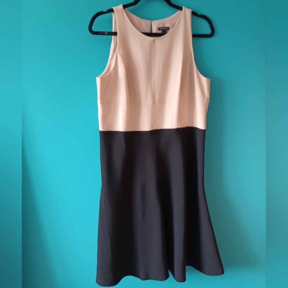 Ann Taylor Size 12 cream and black sleeveless dress